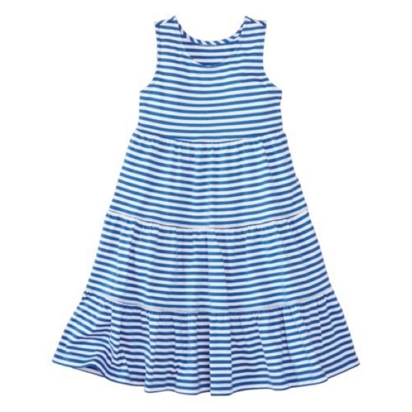 Hanna Andersson Windsail Stripe Twirl Power Racerback Dress - Picture 1 of 12